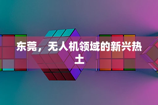 东莞，无人机领域的新兴热土