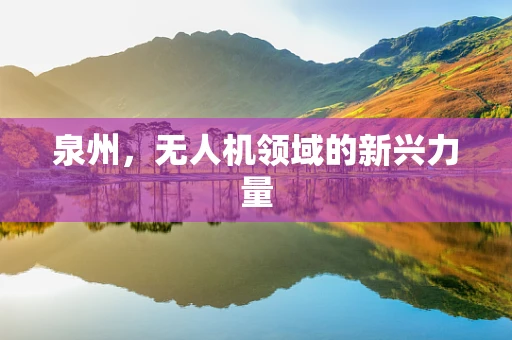 泉州，无人机领域的新兴力量