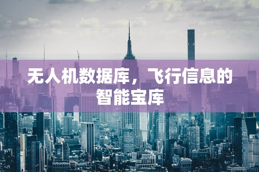 无人机数据库，飞行信息的智能宝库