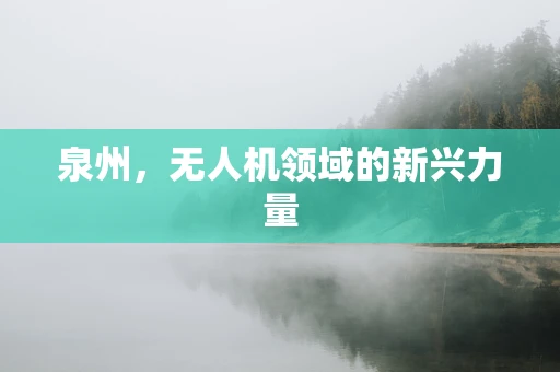 泉州，无人机领域的新兴力量