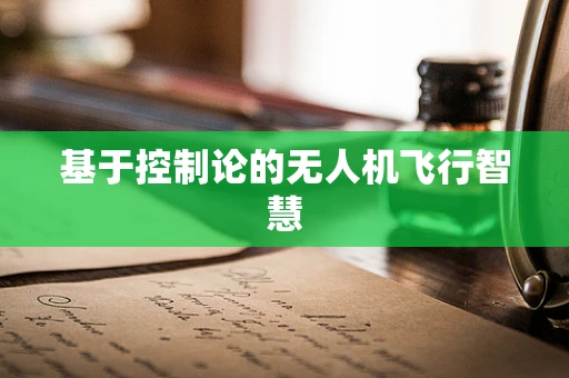 基于控制论的无人机飞行智慧